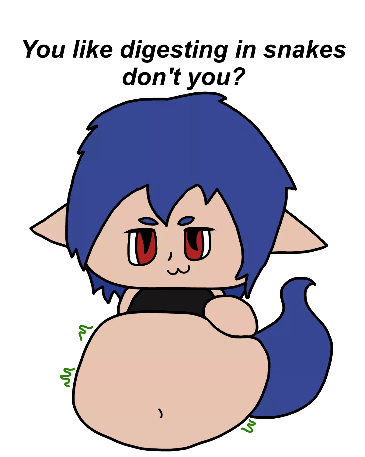 {image} I am just a silly little boy churner~ I love churning up boys into snake fat and slush~ art by Princethefirst