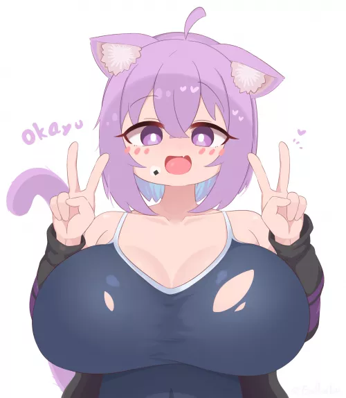 Nekomata Okayu Breasts [Hololive] 