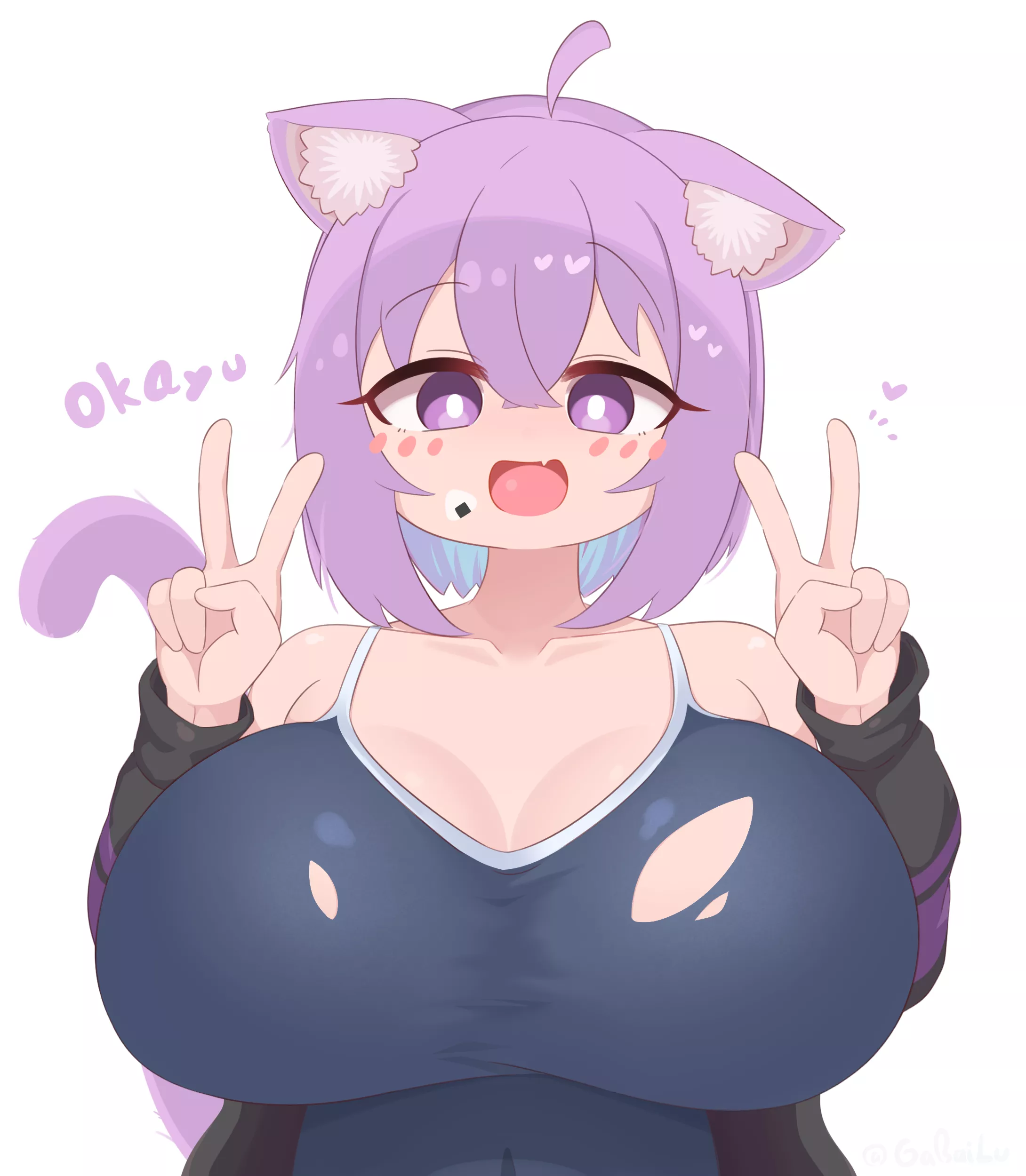 Nekomata Okayu Breasts [Hololive] 