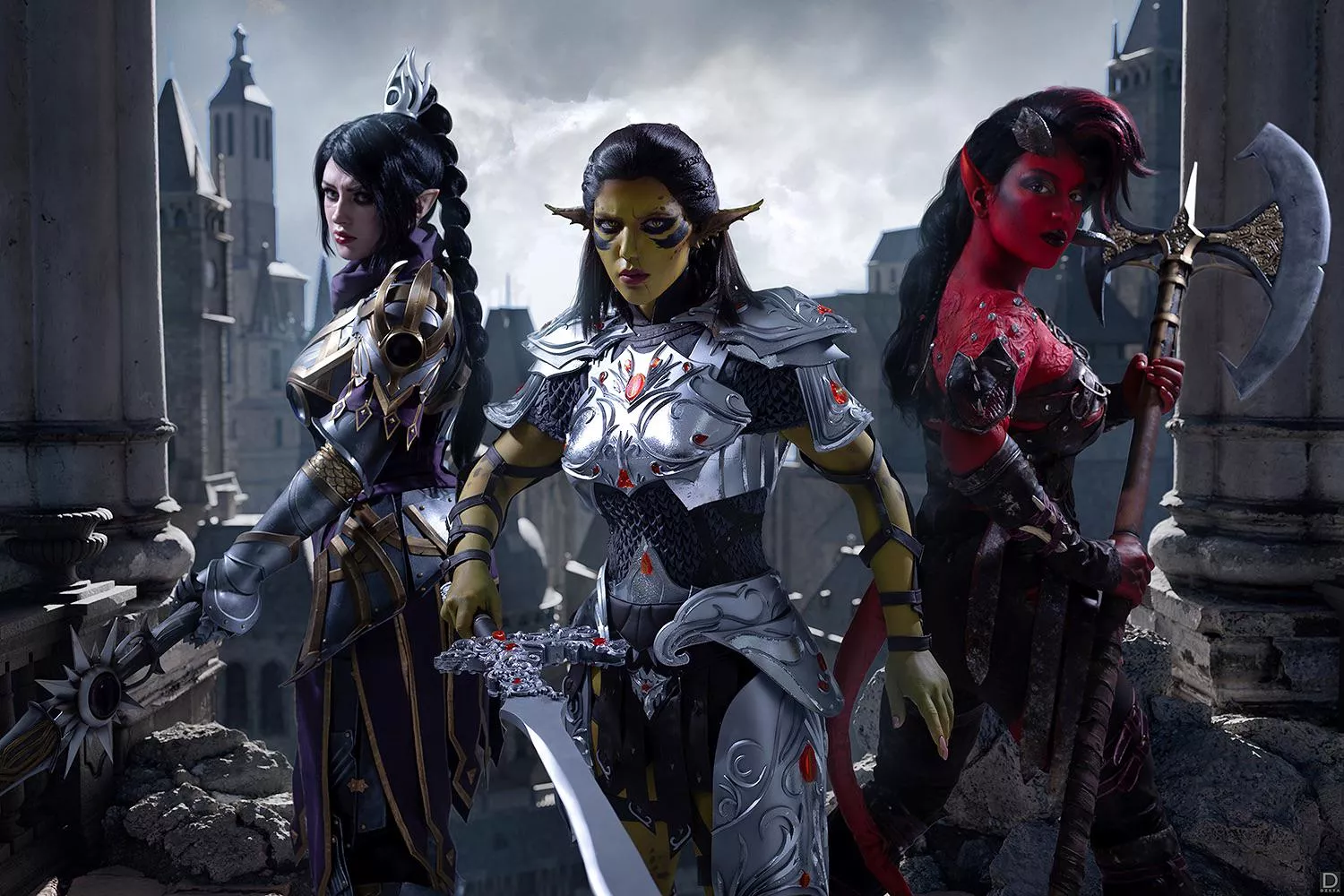 Shadowheart, Lae'zel and Karlach by Lady Melamori, Lada Lyumos, Zoe Volf