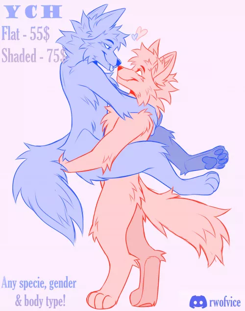 There are only 2 slots left for this YCH! (art by me)