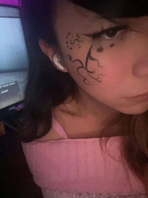 went too silly with eyeliner