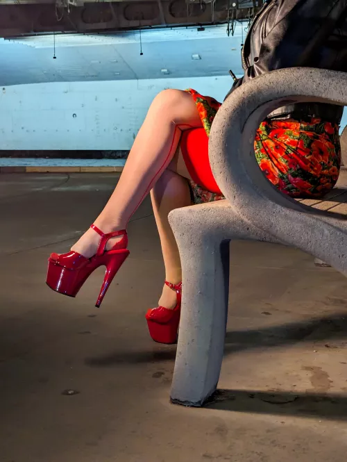 Feeling very sexy in my red heels 