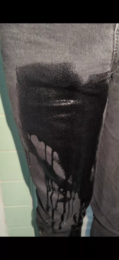 Flooded my black jeans...