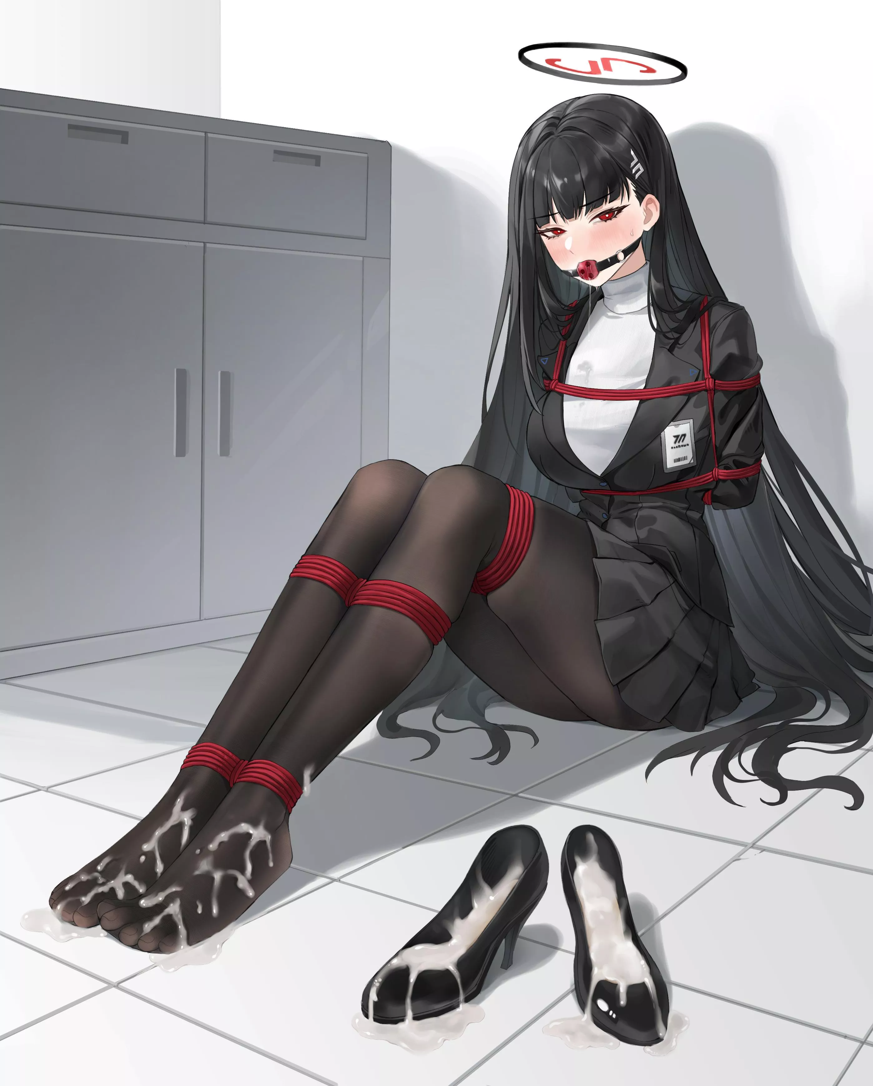 Im glad I can be of service at work Master... J-Just do you mind taking me home after... My place or y-yours I guess.