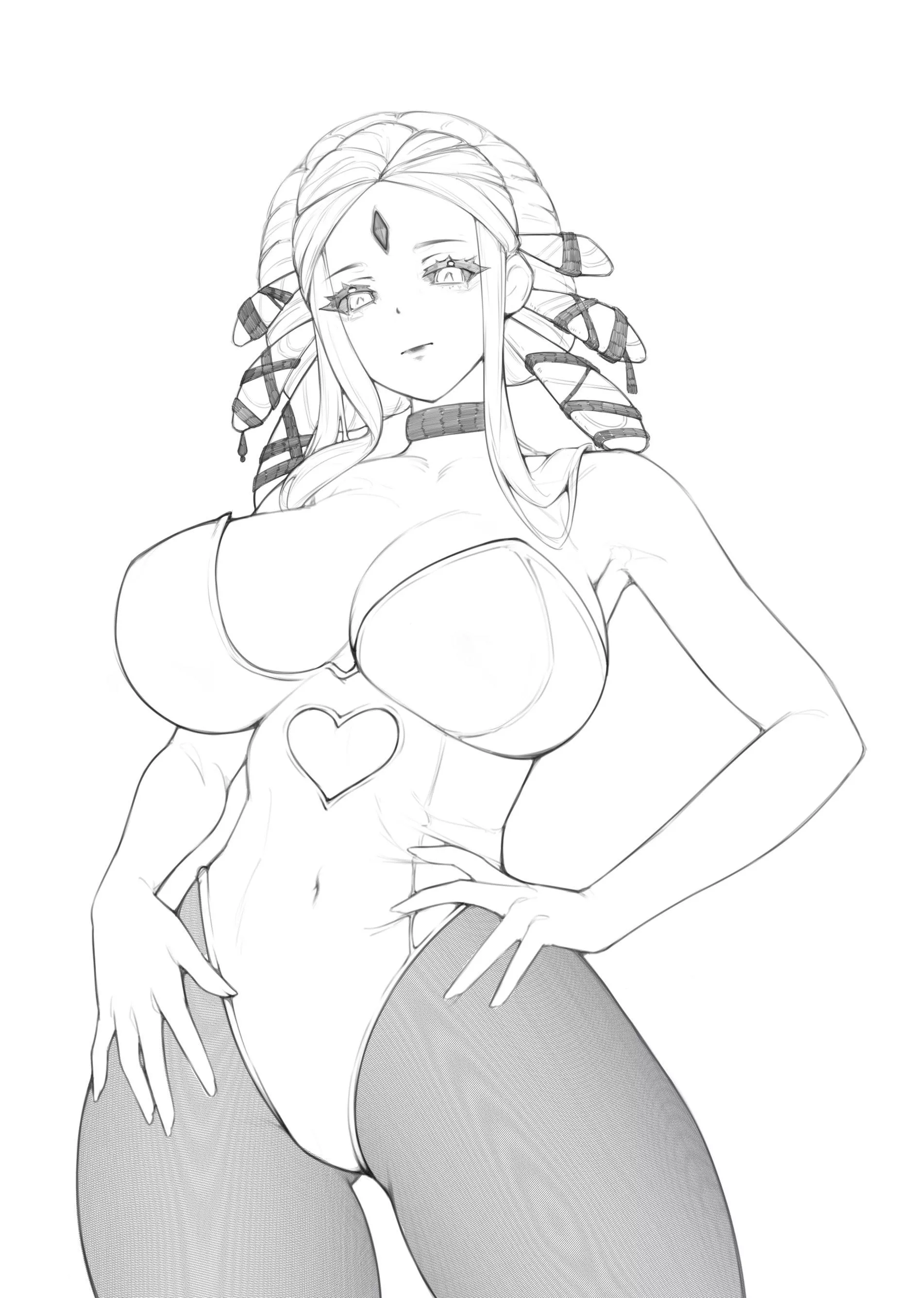 Loug Art from Bread-N-Butter Production team gives us Salem from RWBY skimpy bunny outfit. 