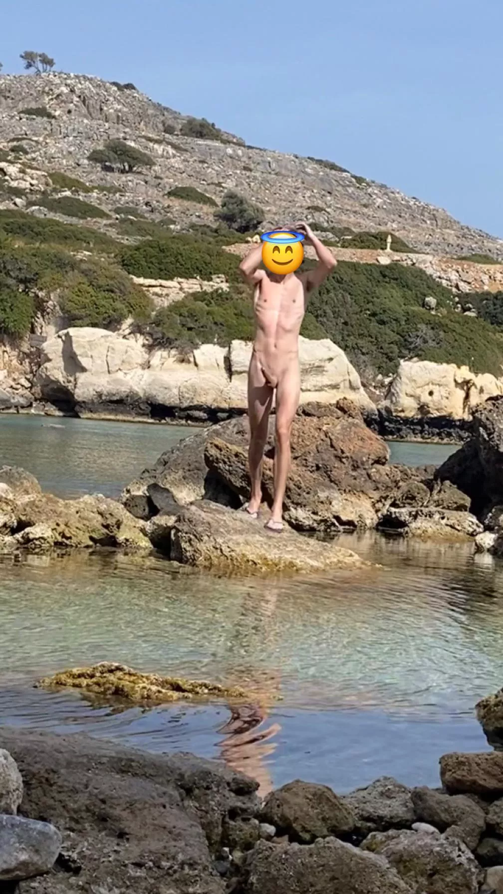 Making sure I get that all over tan