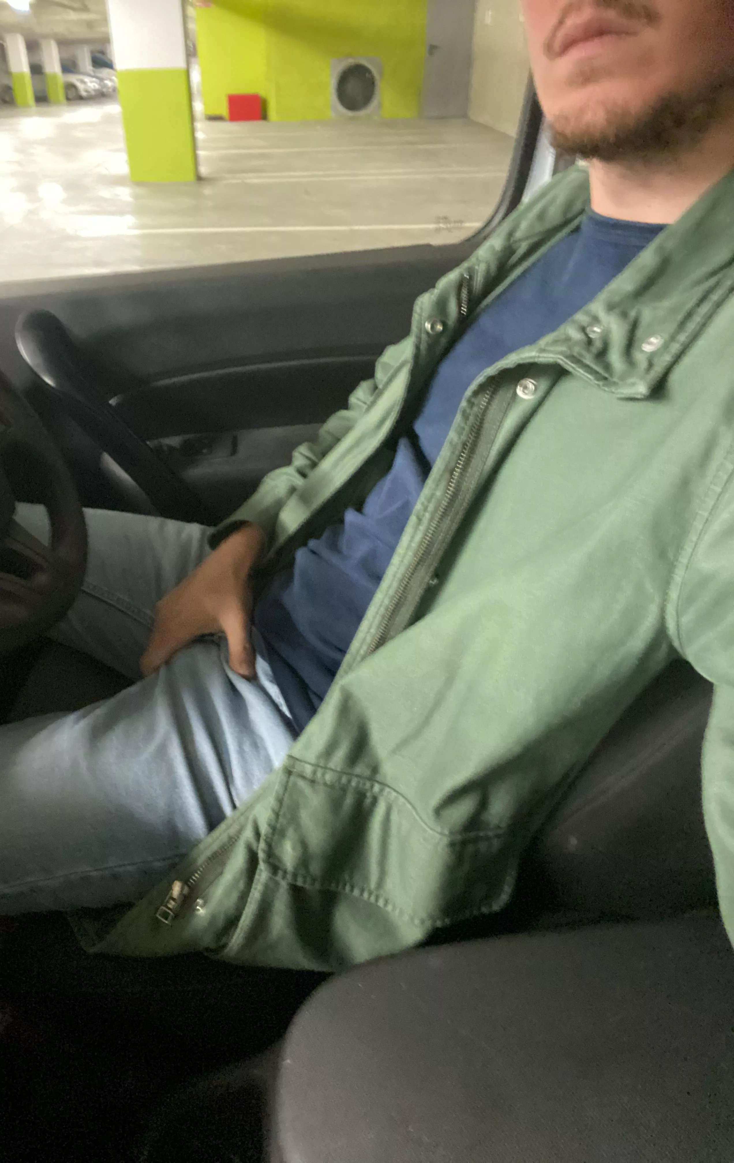 Should I jack off on my car inside the work parking lot?