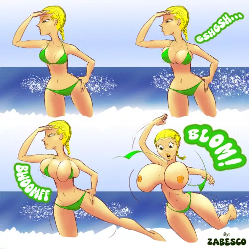 Big day at the beach by Zabesco [OC]