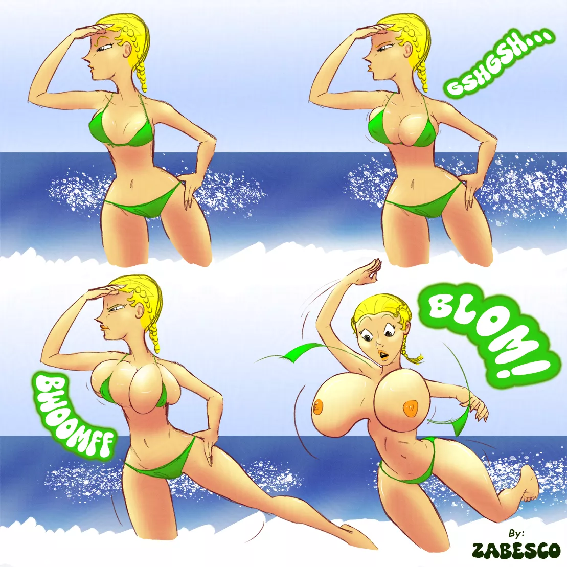 Big day at the beach by Zabesco [OC]