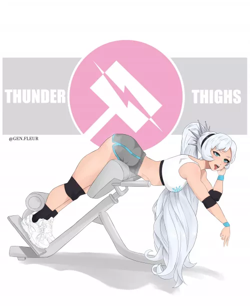 I drew Weiss working out 