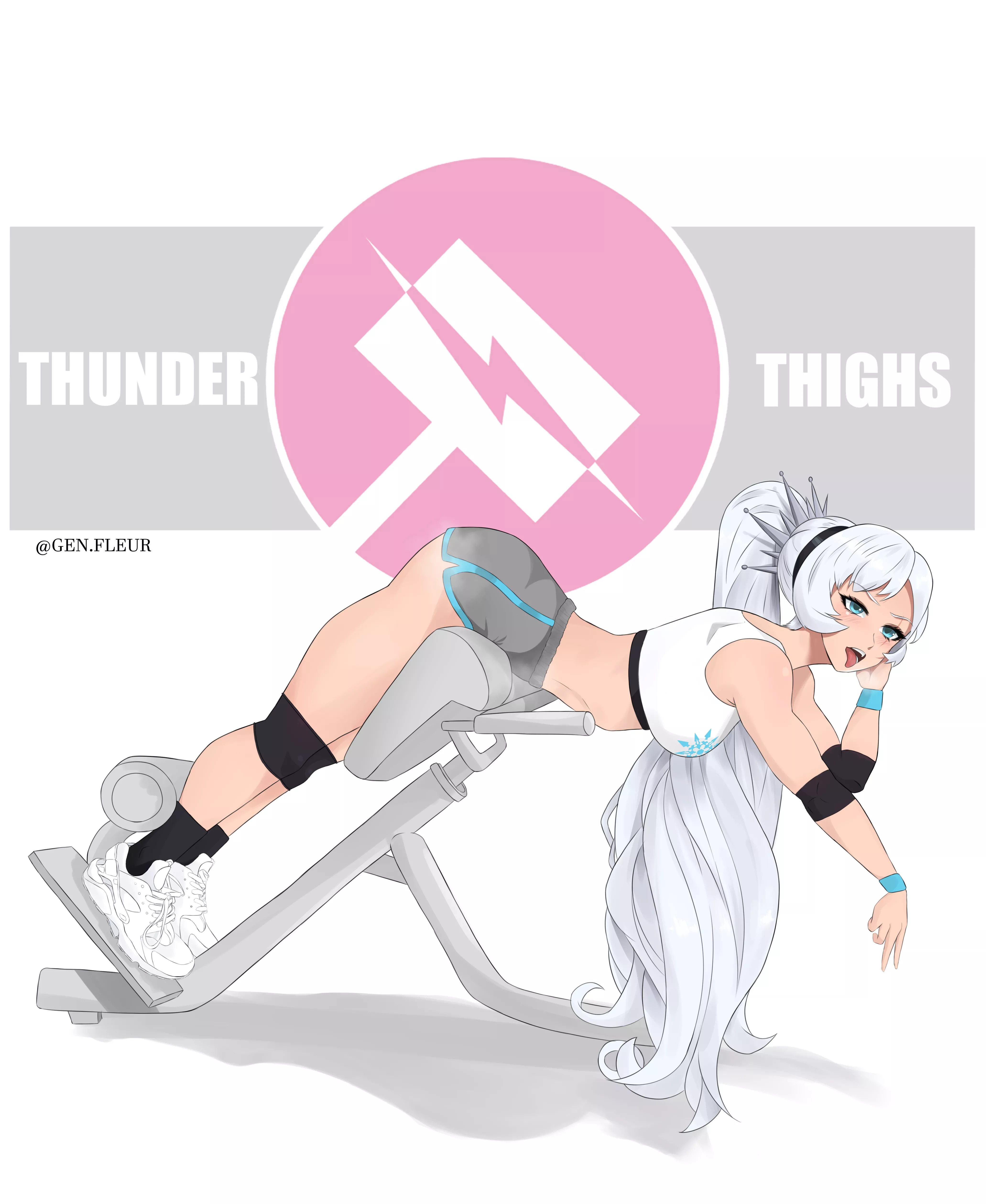 I drew Weiss working out 