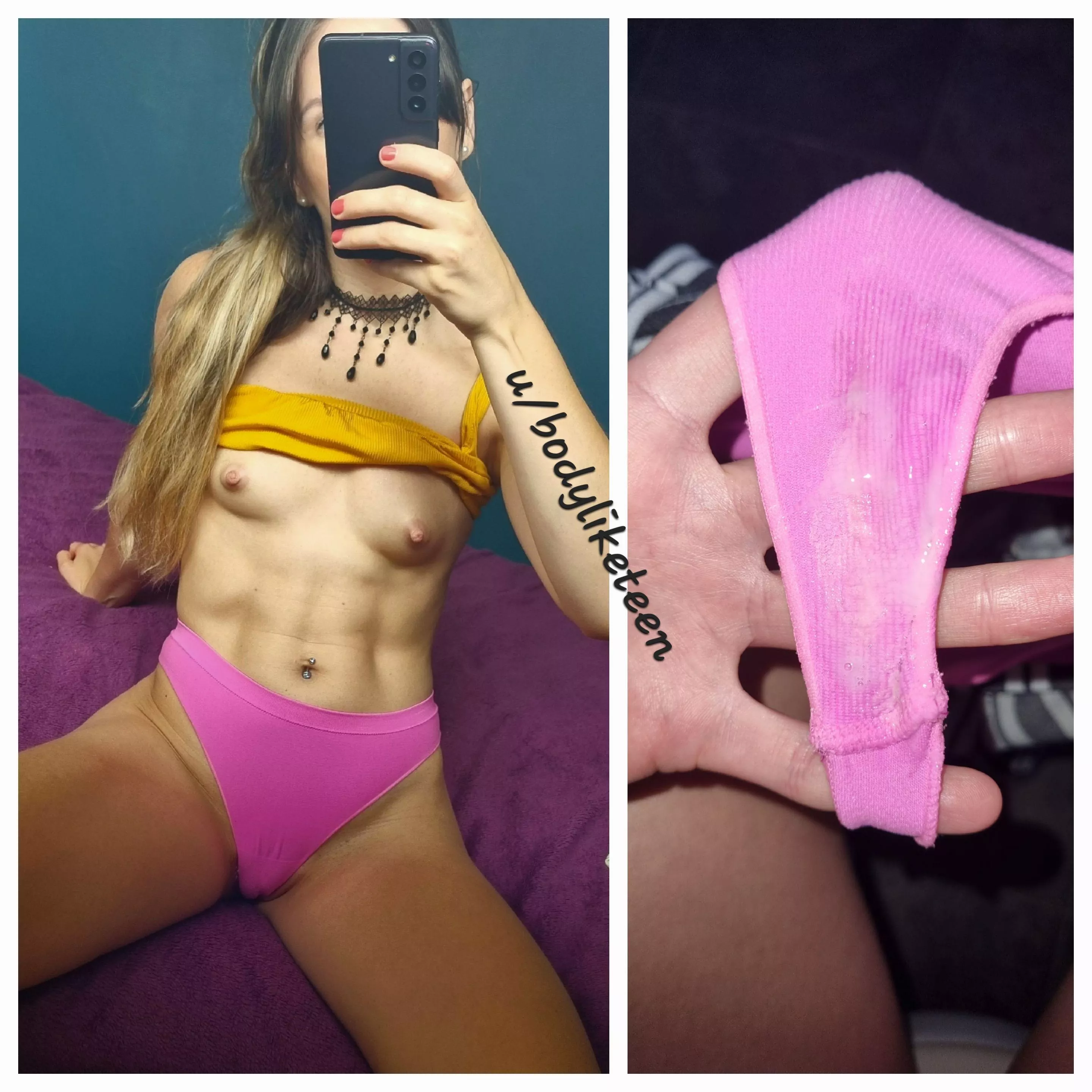 I just wanted to show you how wet are my panties <3 [f] 