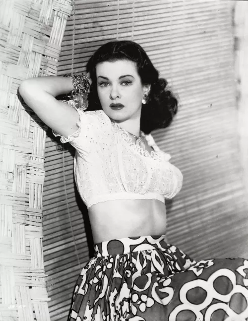 Joan Bennett in a production still for The Macomber Affair (1947)