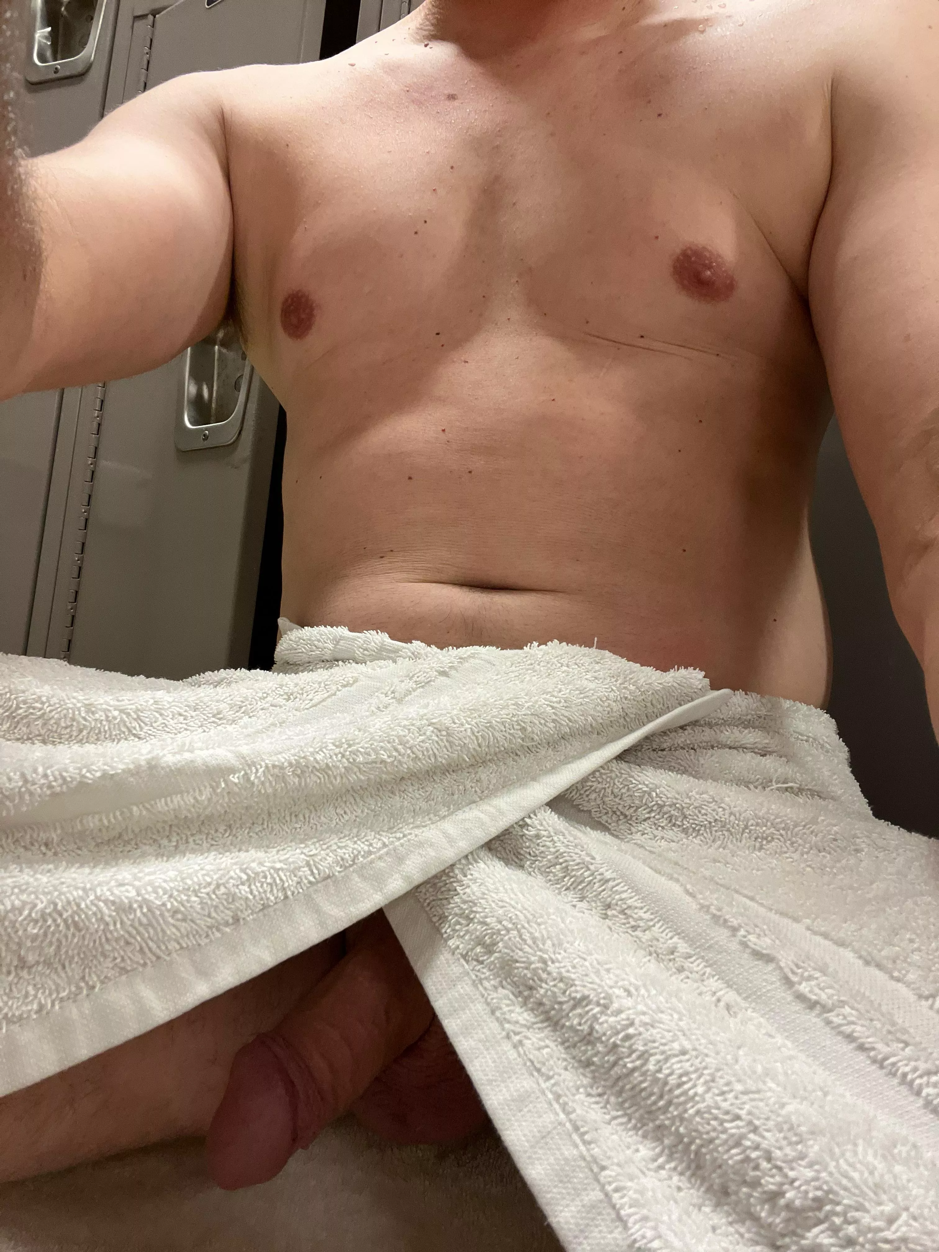 Locker room and feeling frisky this morning 