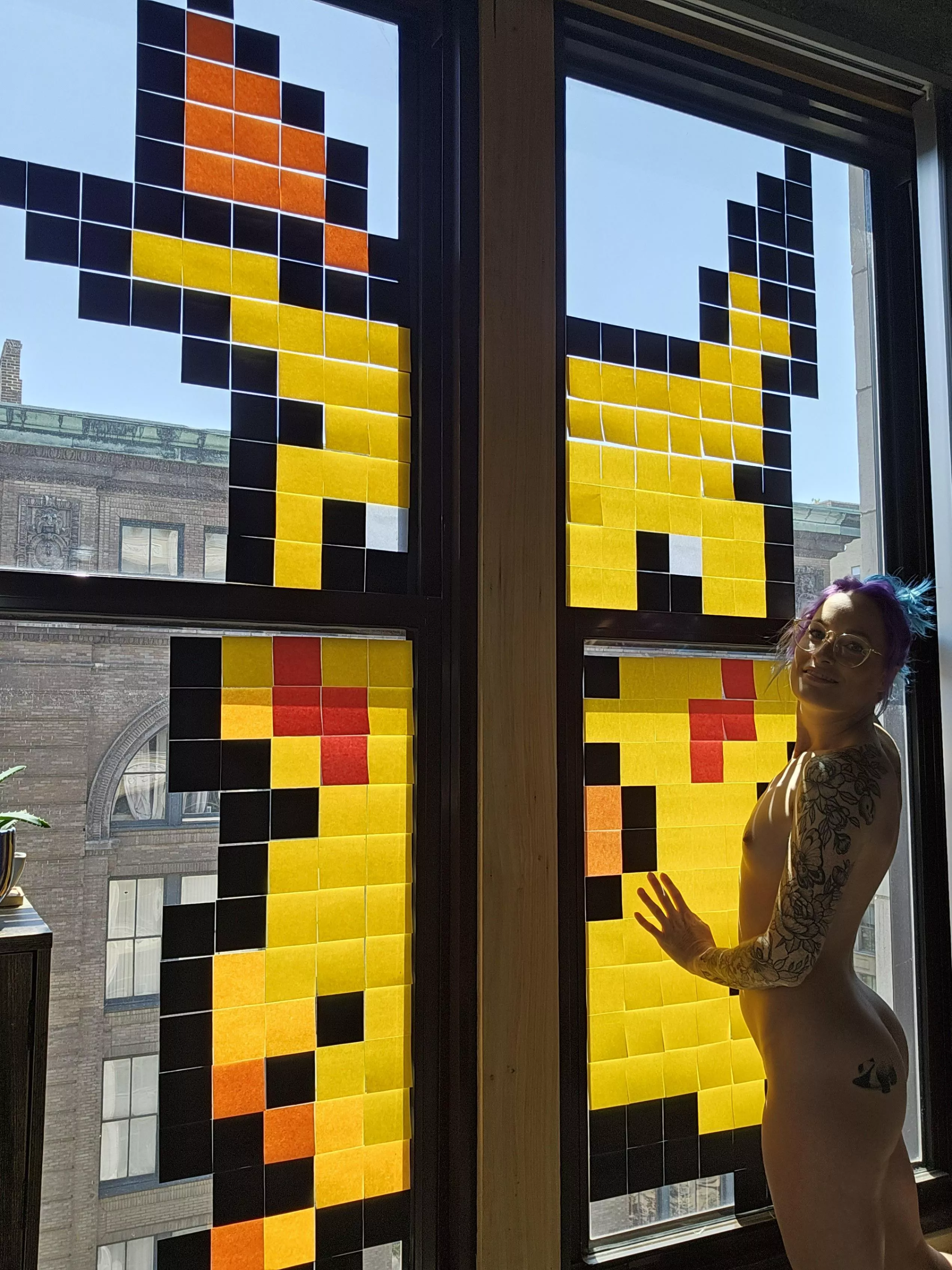 Standing under the shadow of a god