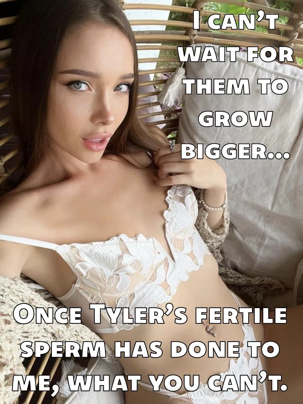 Be a good cuckold and maybe she’ll let you feed from them, as well as her used pussy… 