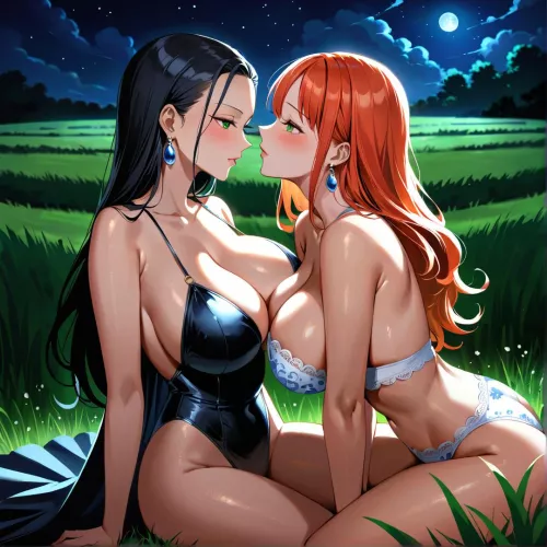 Nico and Nami blushing <3
