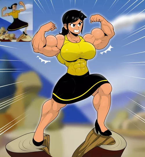 Olive Oyl from Popeye [@matchstick_]