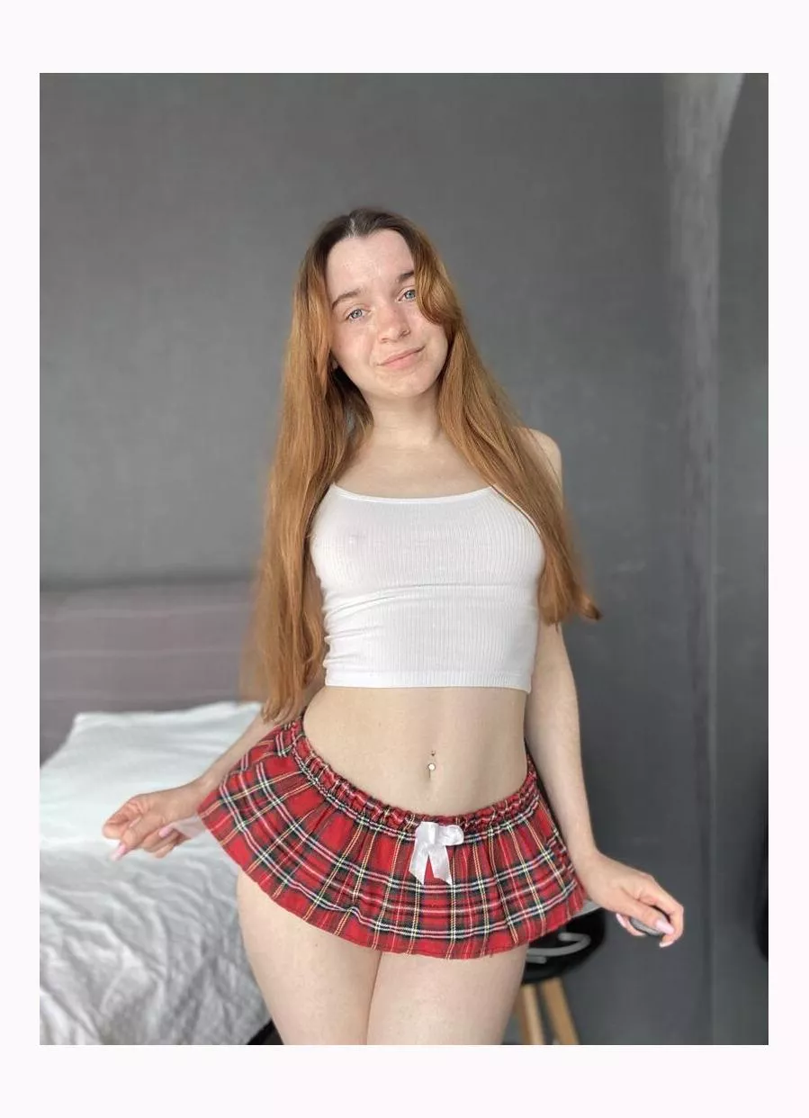 The plaid soirt doesn't cover my privates very well