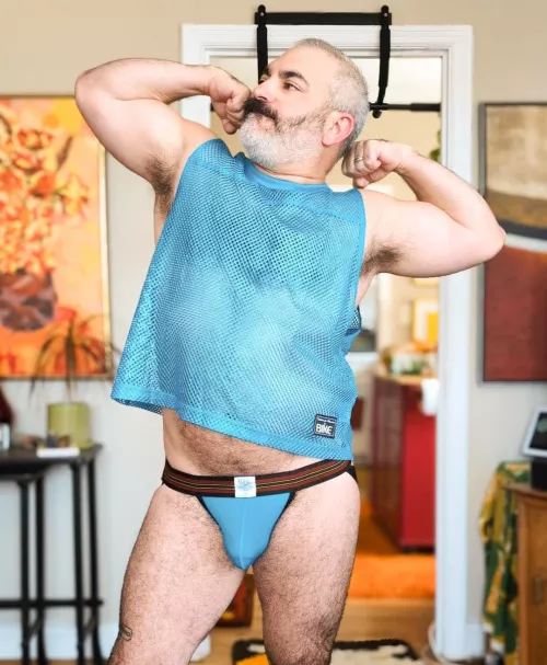 [43] A buddy bought me this Bike set because he thought I'd look good in it. What do you think? 