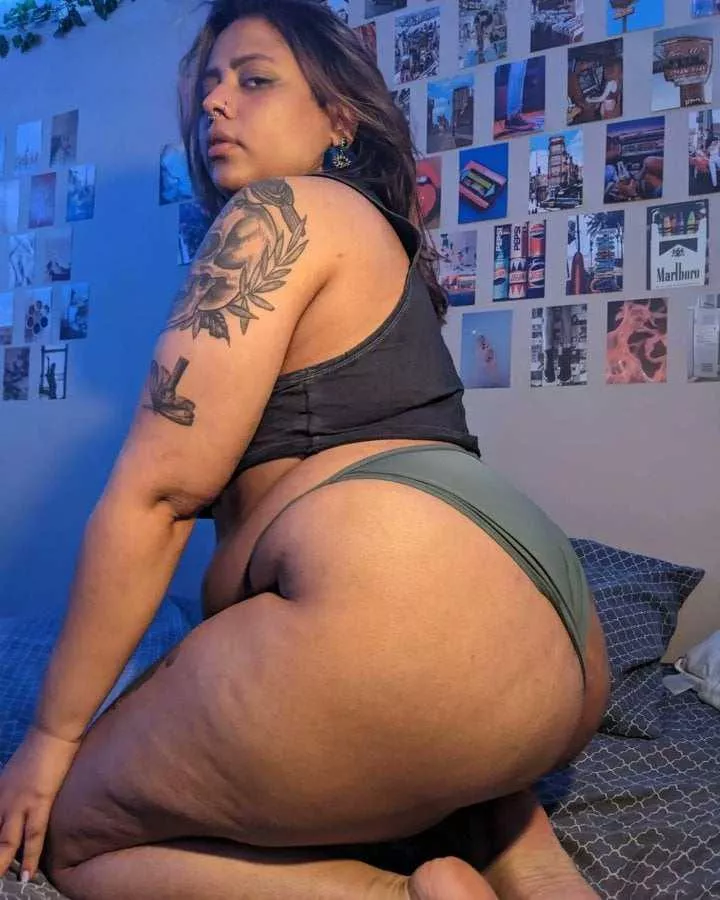 Cellulite is an honest to god sign that the booty is naturally big :) 
