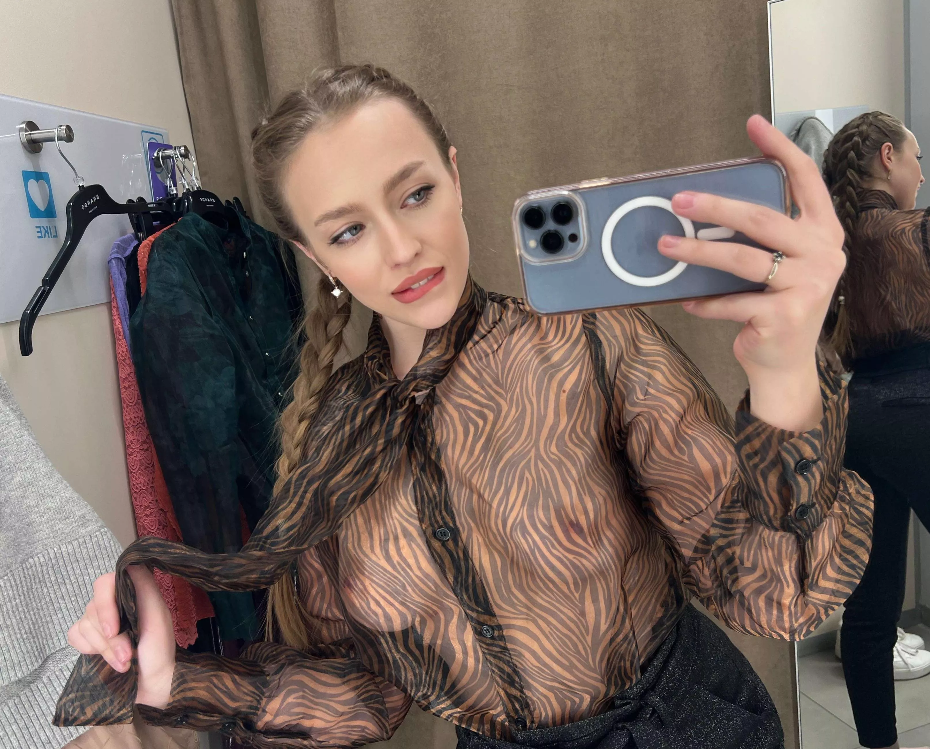 Choosing a blouse for taking exams