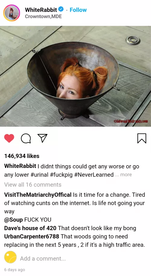 [Cuntstagram] is everyone's aim so bad that the cone needs to be this big