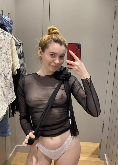 Enjoying my self in the dressing room