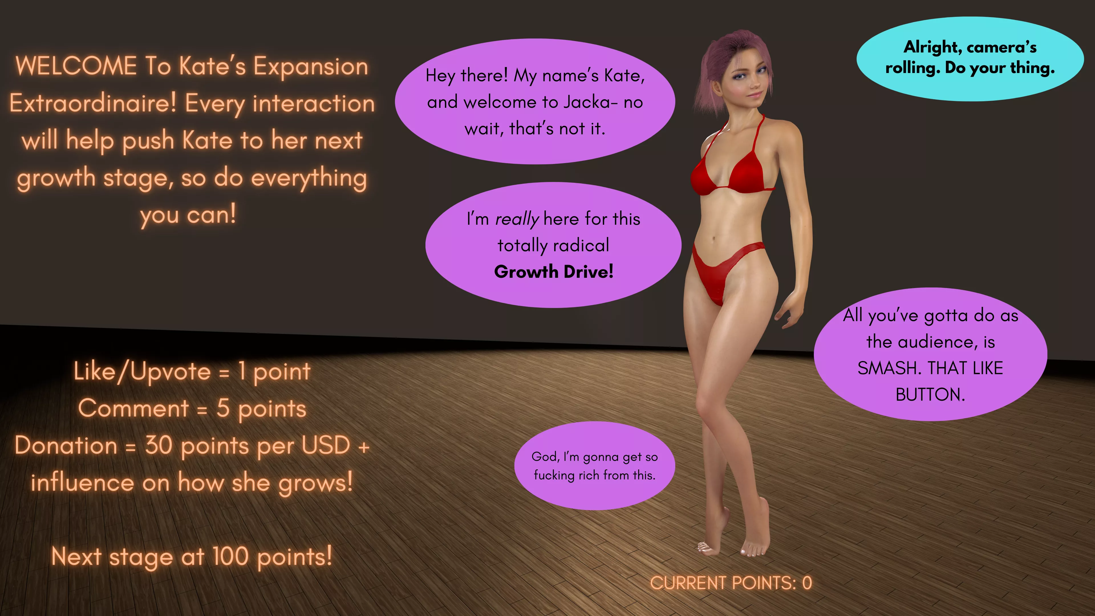 Kate's Expansion Extraordinaire, Stage 1