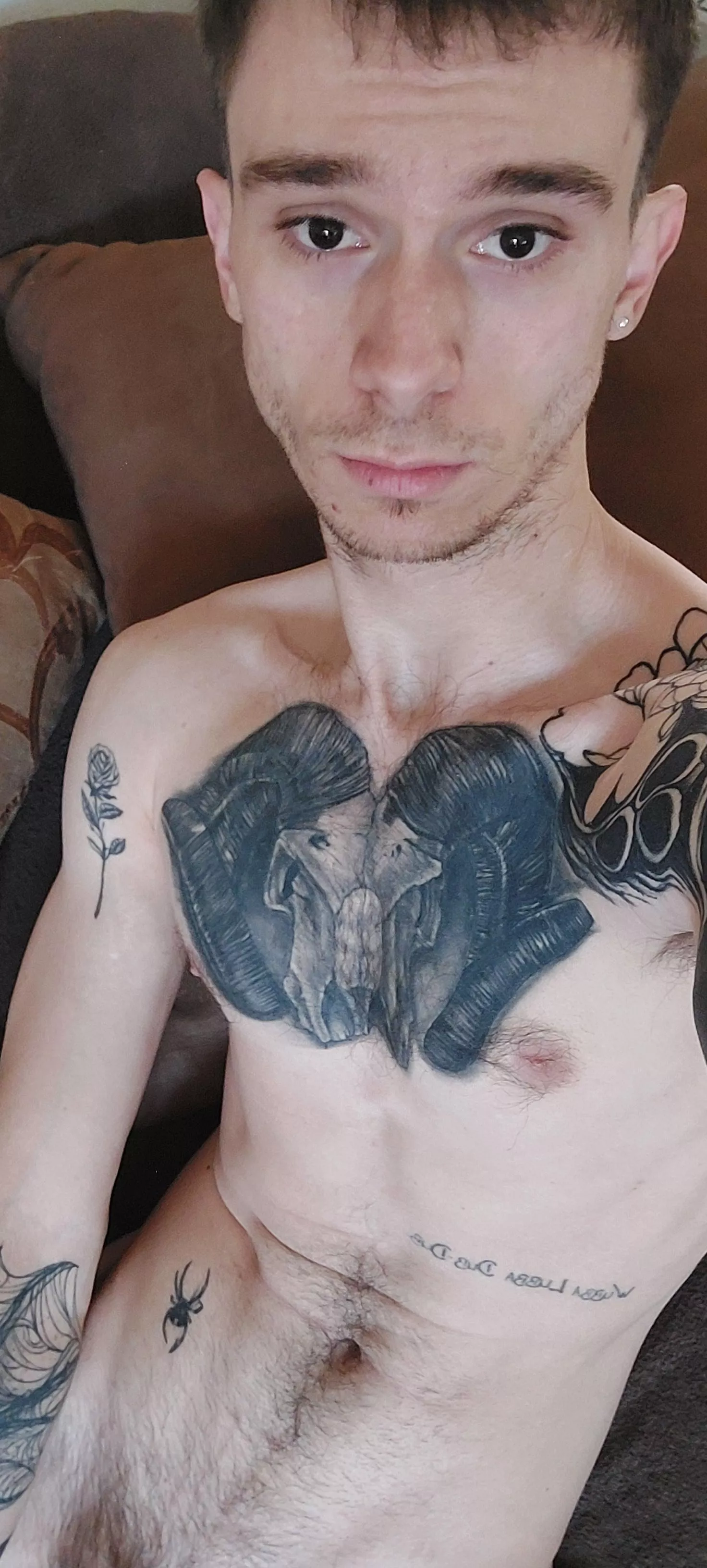 Lean and slightly hairy 