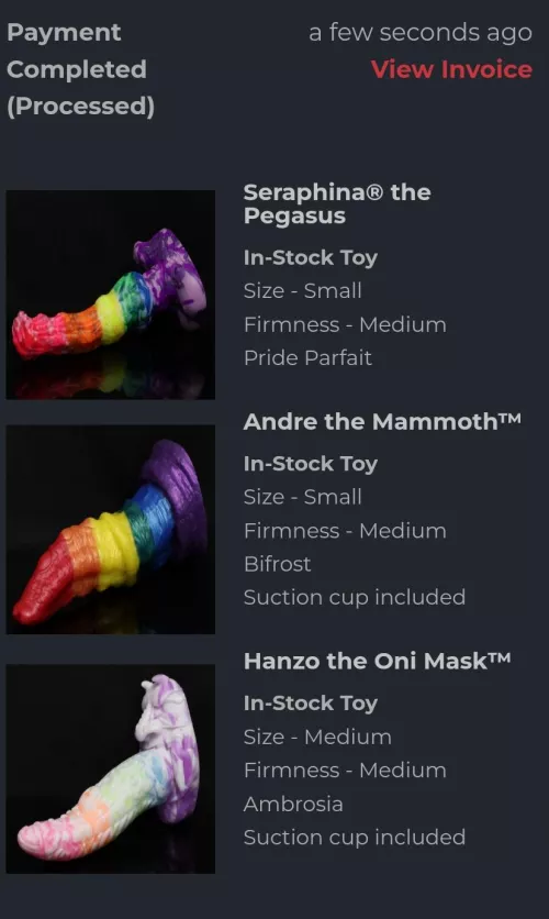 My pride month is complete! Thanks Bad Dragon 🥰. 
