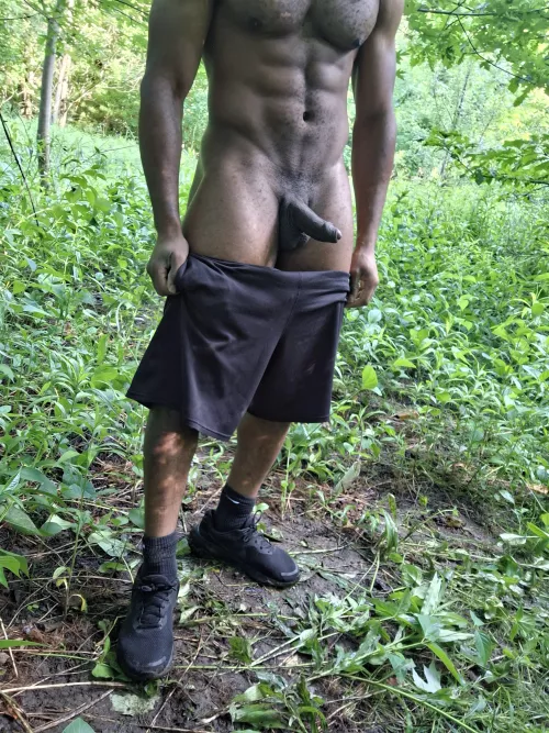 On a hike kinda nervous 