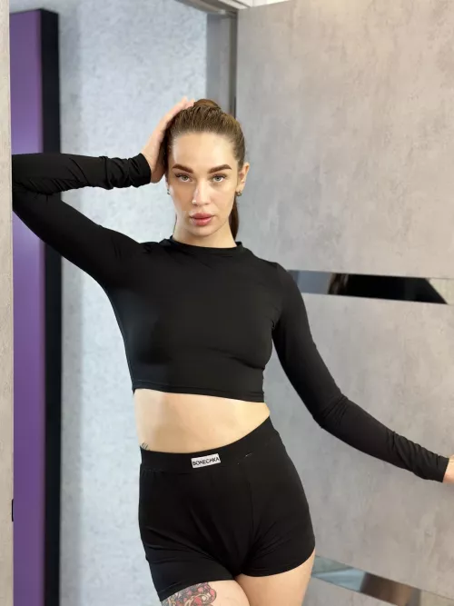 Selfie before training; Stay fit, stay young