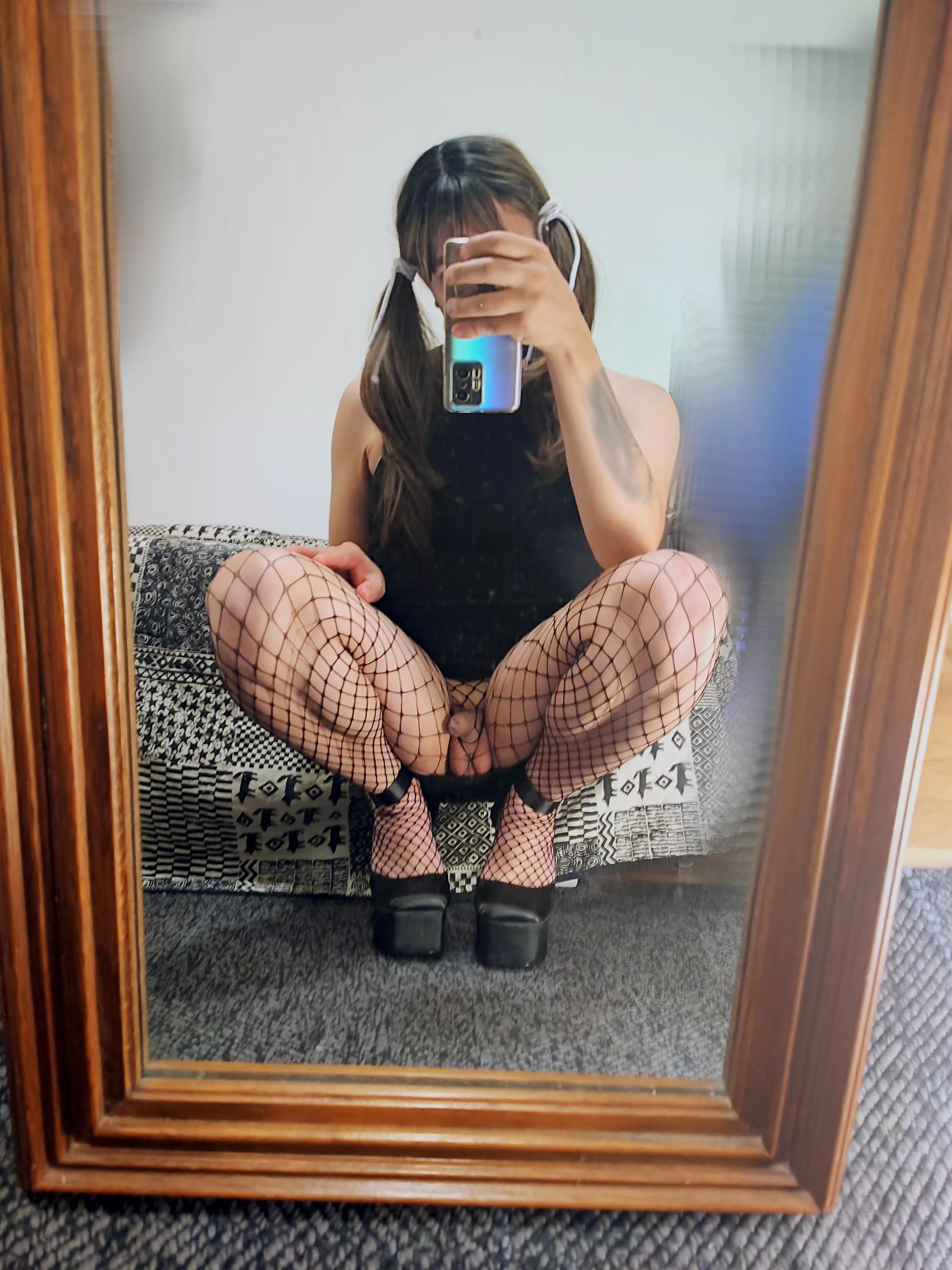 Twintails, fishnets and heels, at least turns me on