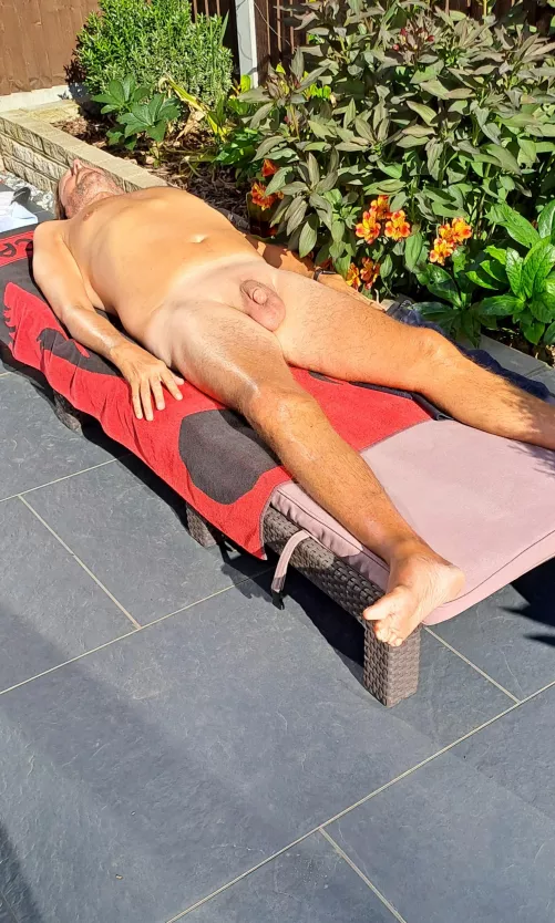 Any chance I get I'm in our sunny corner of the garden 