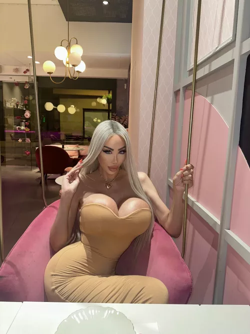 Dinner with a trophy doll