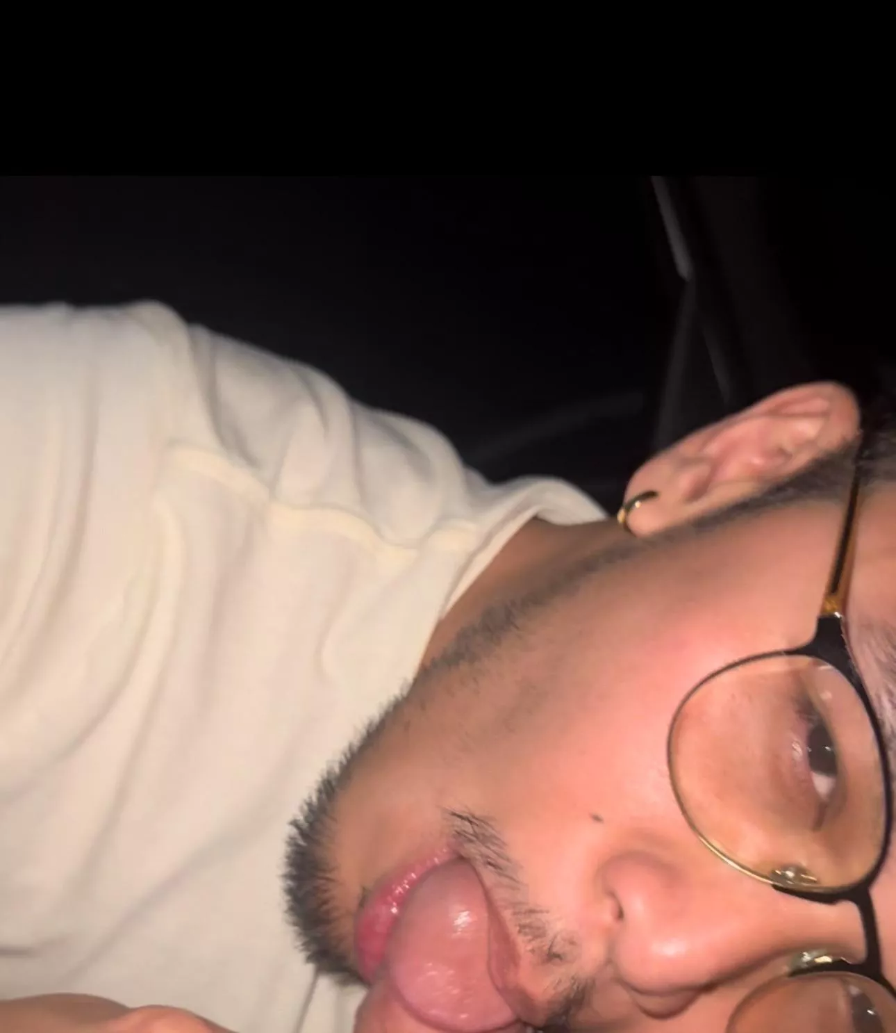 Giving head in the back seat, in a public park 