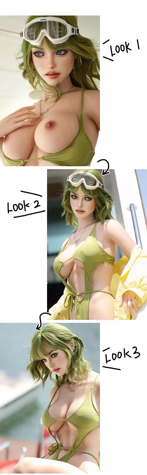 Green hair is a breeze for the doll 😍