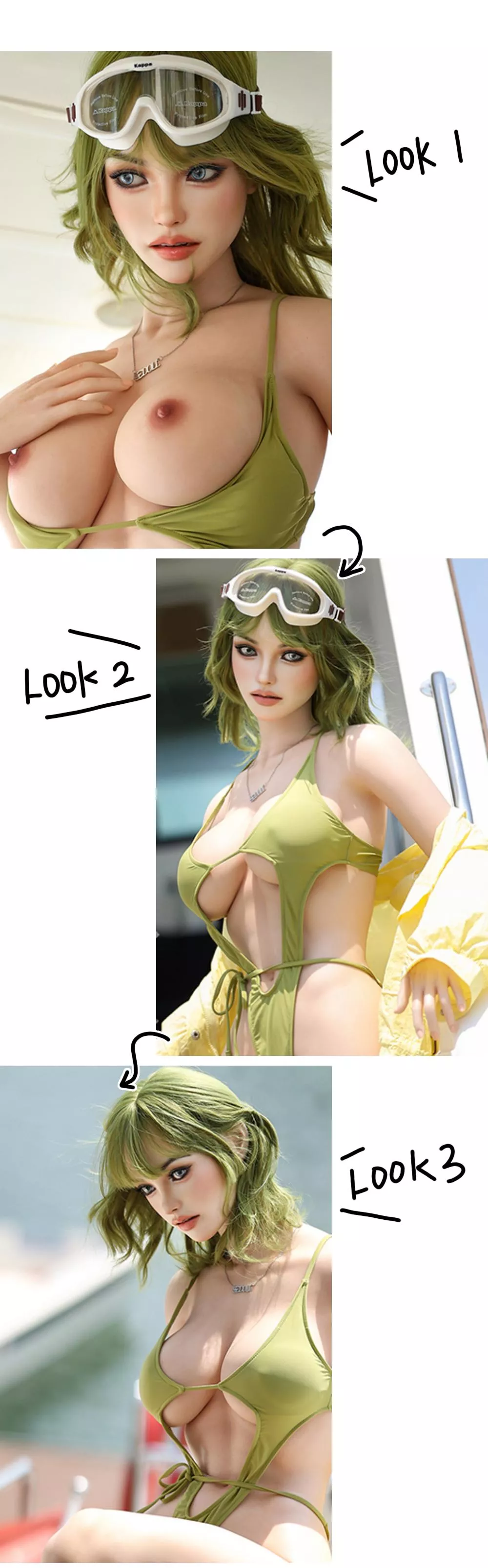 Green hair is a breeze for the doll 😍