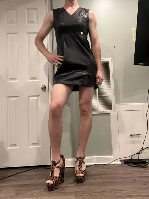 I love this leather dress!
