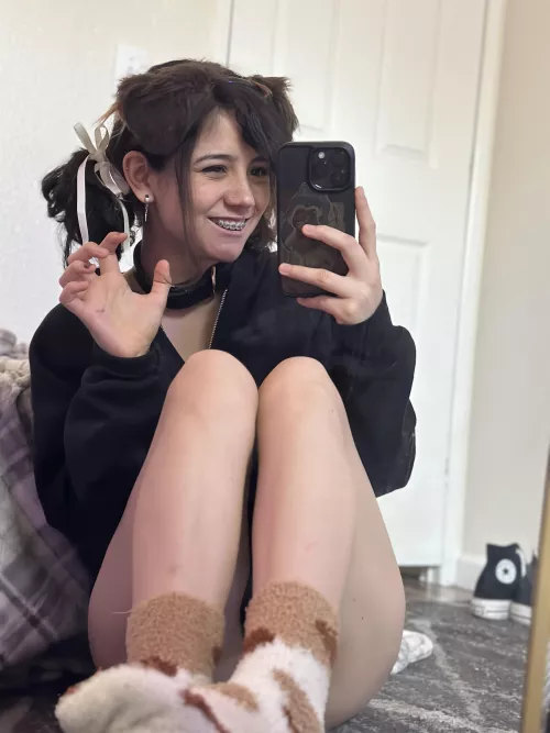 is puppy cute with her braces smile? :3 