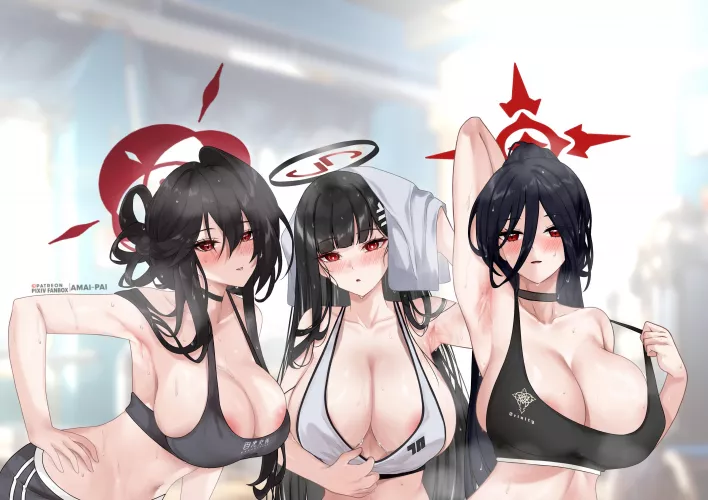 Kokuriko, Rio, & Hasumi [Blue Archive]