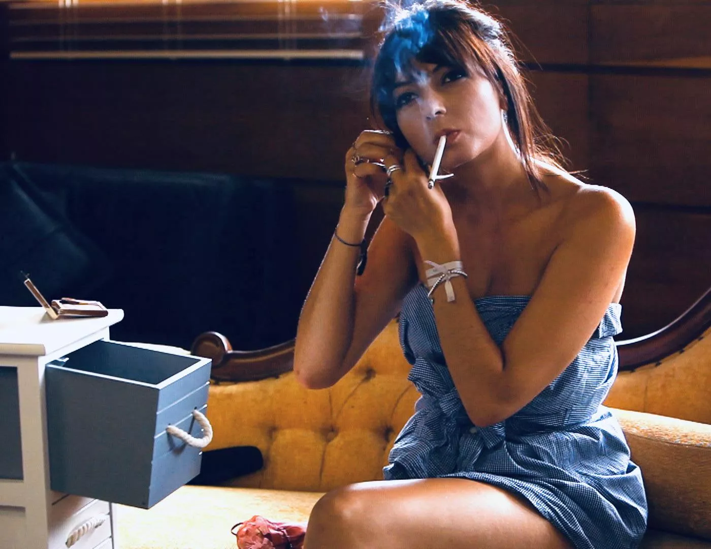 She’s getting ready for a night out with you