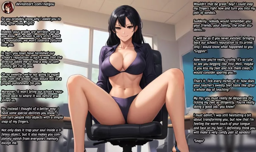 Teacher's new sandals Part1 [femdom][shoe TF]