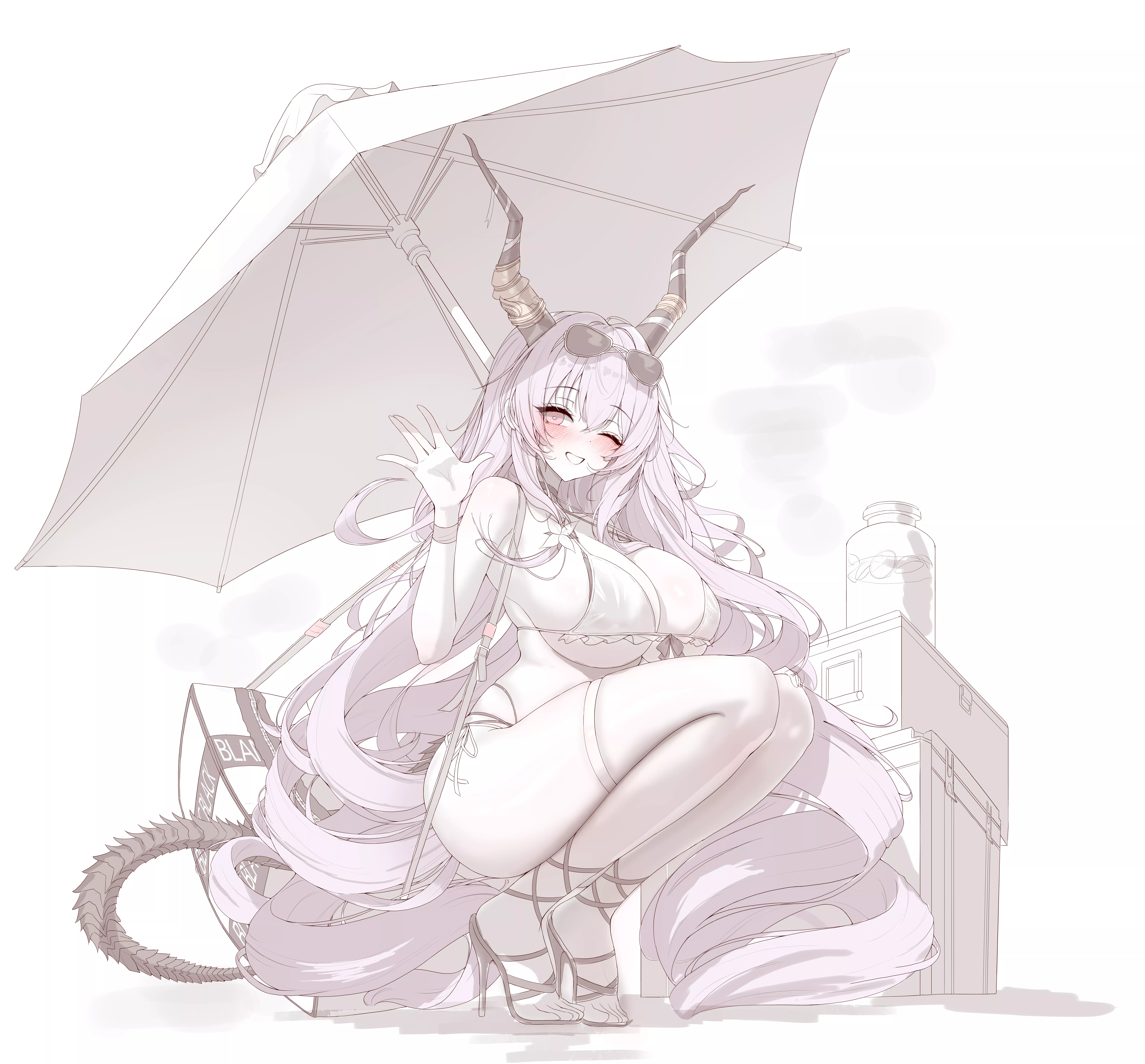 Typhon waving [Arknights]