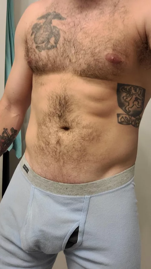 Whoops, sorry, I didn't realize anyone else was here. I should e closed the door before changing. 