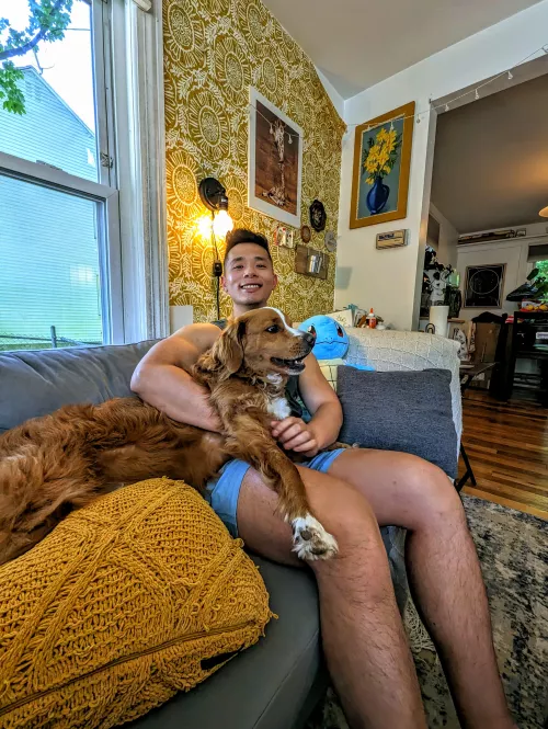 who's cuter, me or the pup? 😜