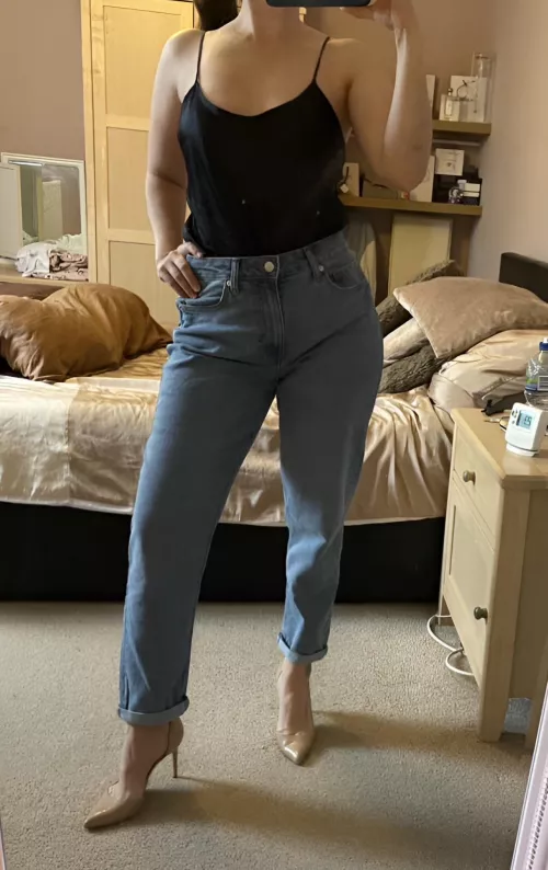 Jeans and heels 