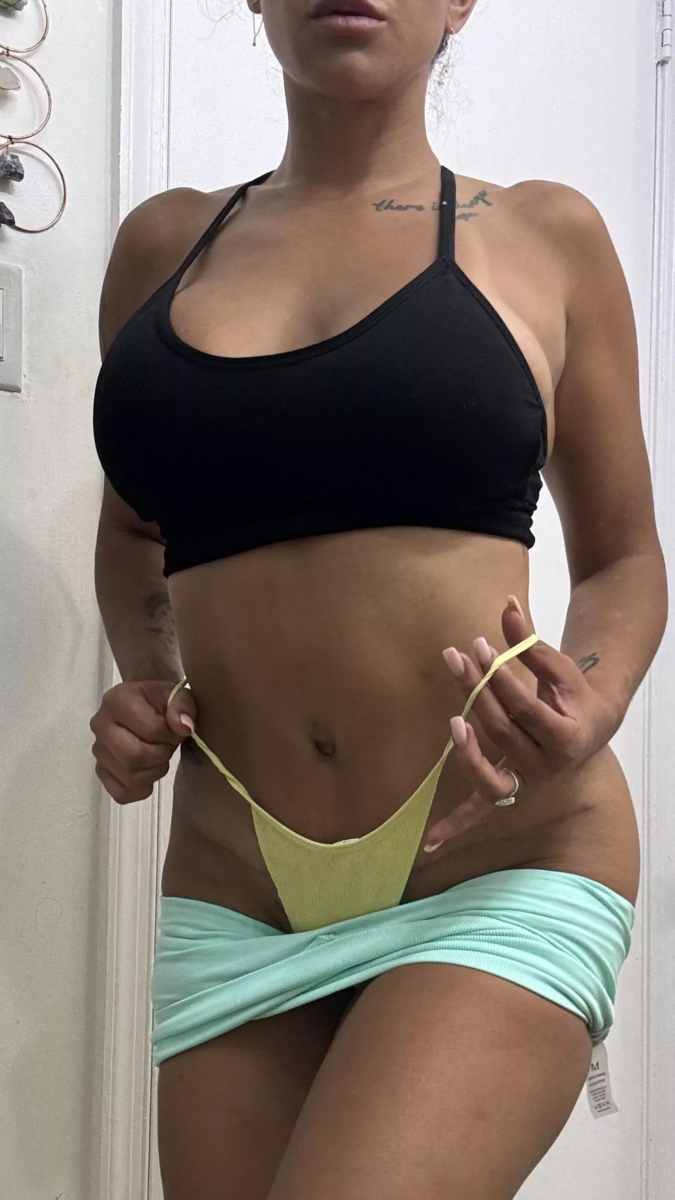 Pick one item to take off 